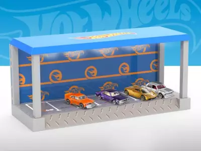 Hot Wheels Garage Display Case Light