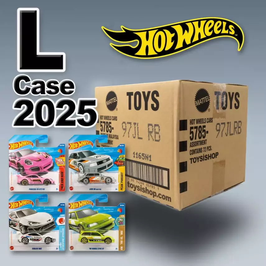 Hot Wheels Tekli Arabalar 2025 L Case - 72 Adetlik Kutu - 1