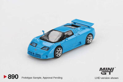 Mini GT 1/64 890 Bugatti EB110 Super Sport Blu Bugatti