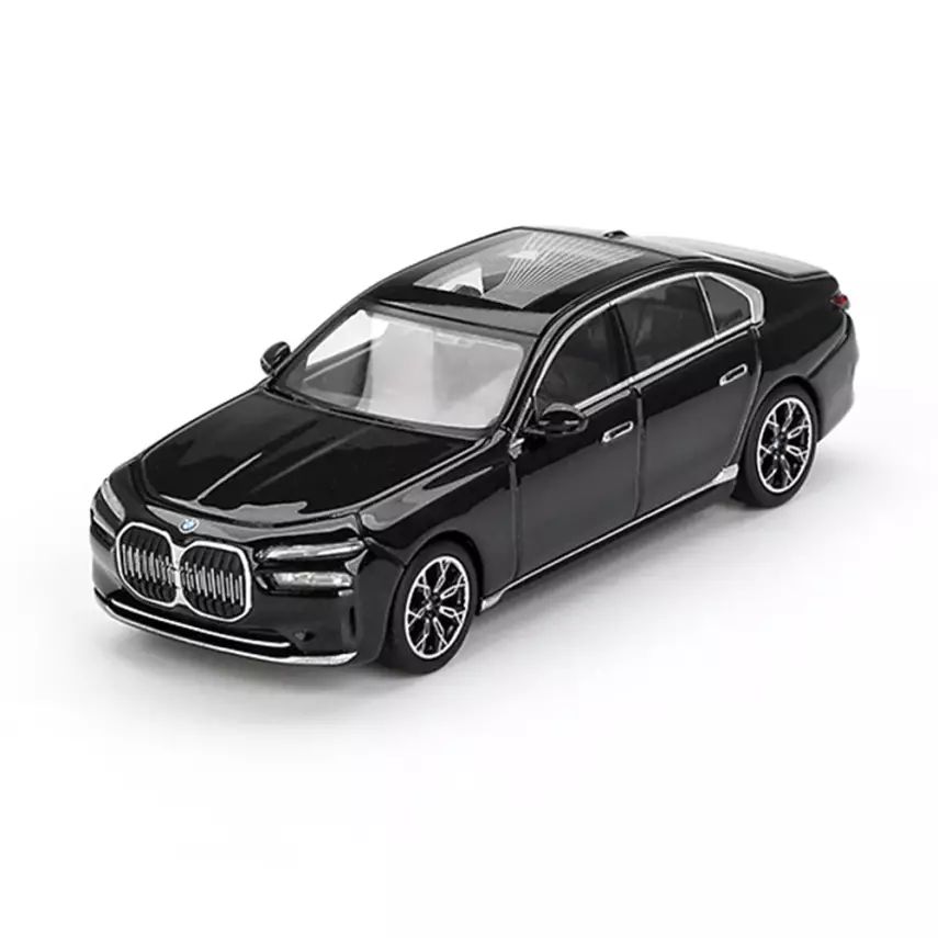 Mini GT 1/64 BMW i7 eDrive50 Black Sapphire - 1