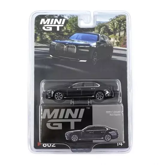 Mini GT 1/64 BMW i7 eDrive50 Black Sapphire - 3