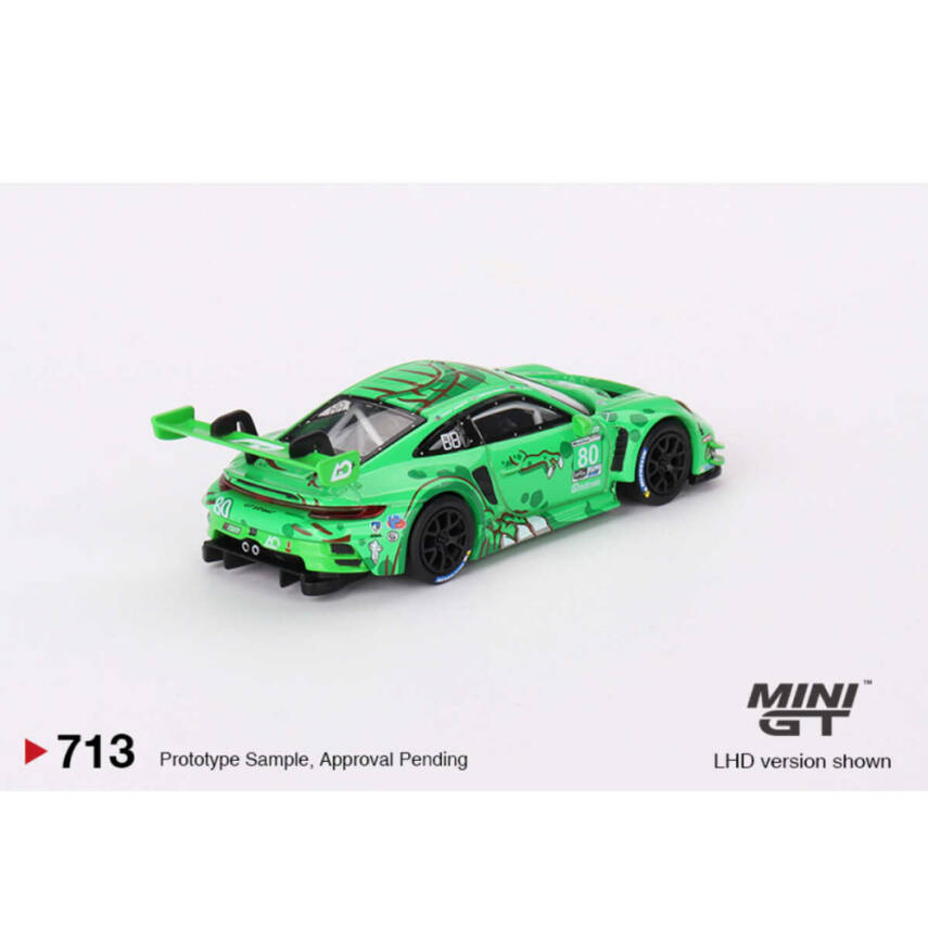 Mini GT 1/64 Porsche 911 GT3 R #80 GTD AO Racing 2023 IMSA Sebring 12 Hrs - 2