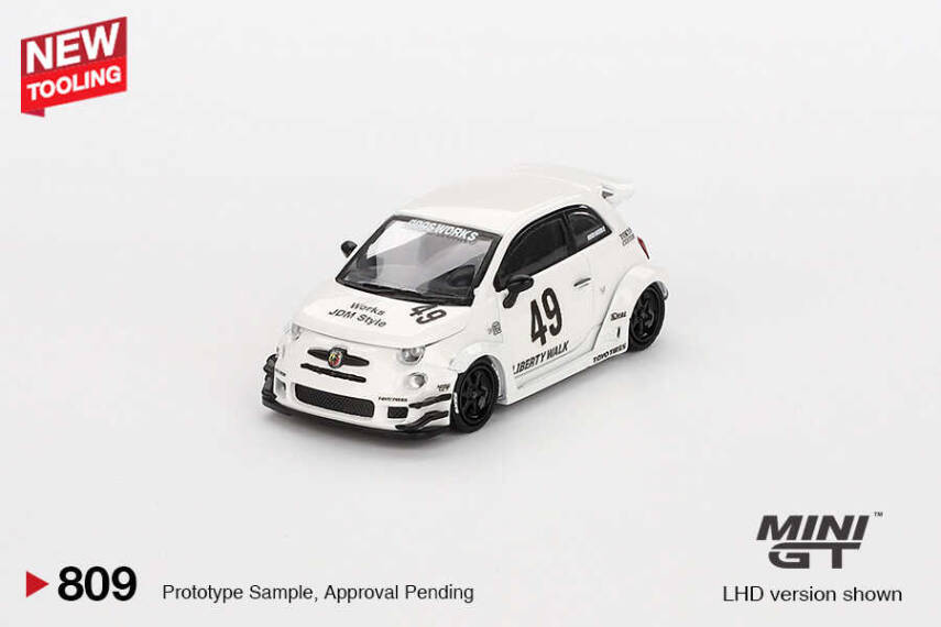 Mini GT 809 Fiat 595 Abarth Lb-Works x Abas Works 1/64 - 1