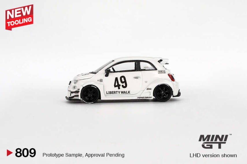 Mini GT 809 Fiat 595 Abarth Lb-Works x Abas Works 1/64 - 3