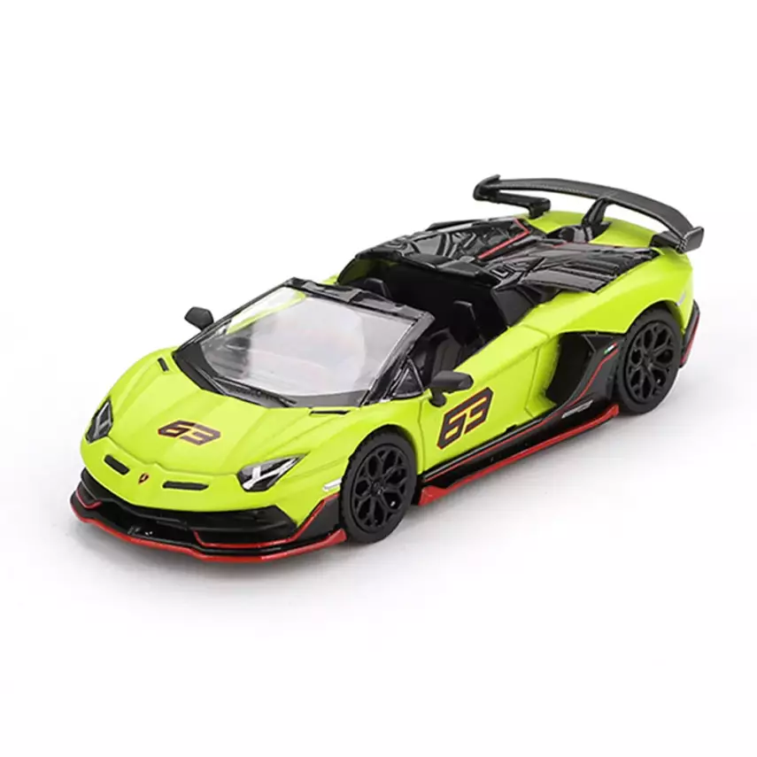 Mini GT 887 1/64 Lamborghini Aventador SVJ 63 Roadster Verde Shock - 1