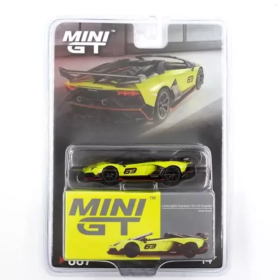 Mini GT 887 1/64 Lamborghini Aventador SVJ 63 Roadster Verde Shock - 2
