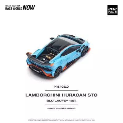 POPRACE PR64-110 1/64 LAMBORGHINI HURACAN STO BLUE POP RACE NEW - 3