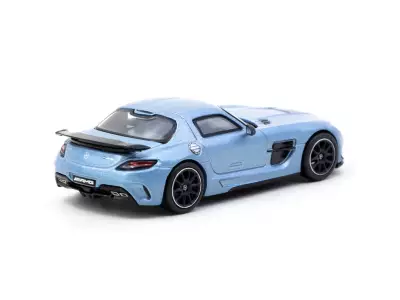 Tarmac Works 1/64 Mercedes-Benz SLS AMG Coupé Black Series Matte Blue - 2