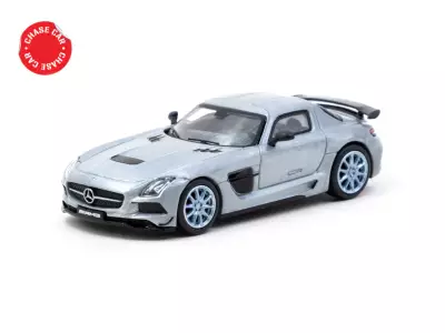 Tarmac Works 1/64 Mercedes-Benz SLS AMG Coupé Black Series Matte Blue - 3