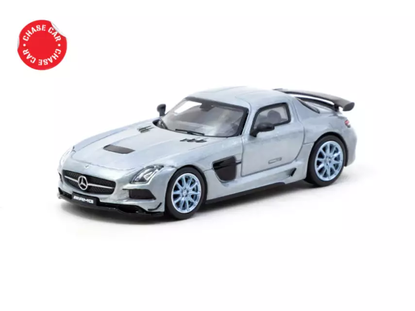 Tarmac Works 1/64 Mercedes-Benz SLS AMG Coupé Black Series Matte Blue - 3