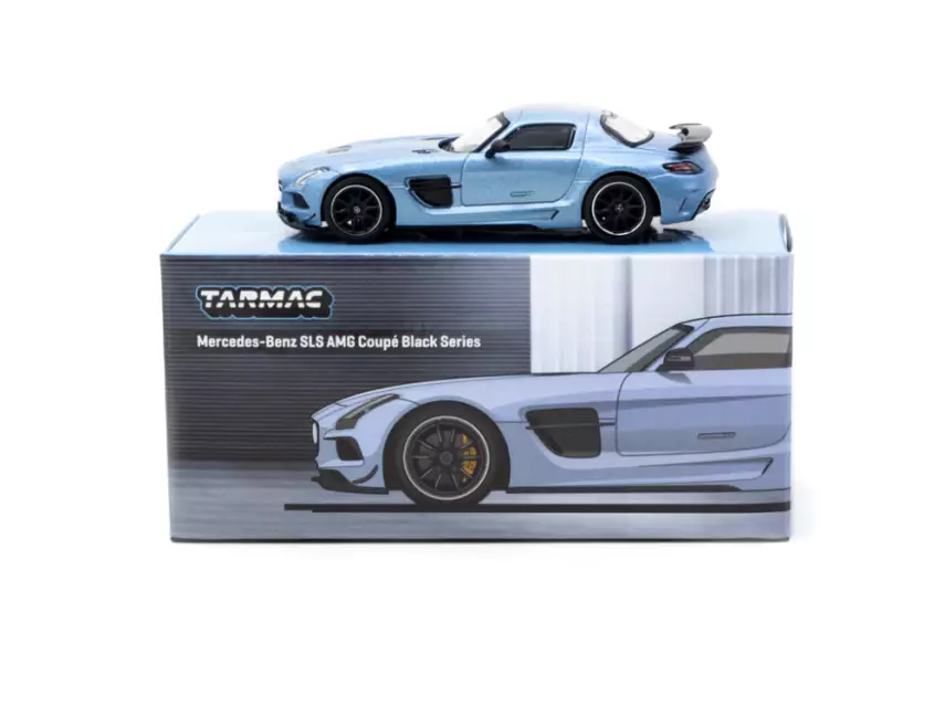 Tarmac Works 1/64 Mercedes-Benz SLS AMG Coupé Black Series Matte Blue - 4