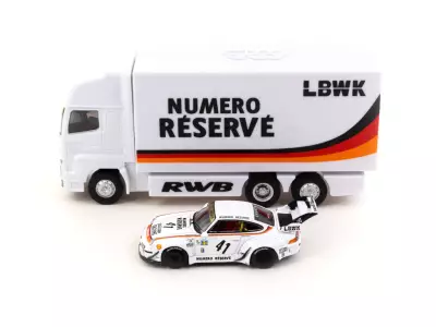 Tarmac Works 1/64 RWB 993 LBWK with Plastic Truck Packaging
